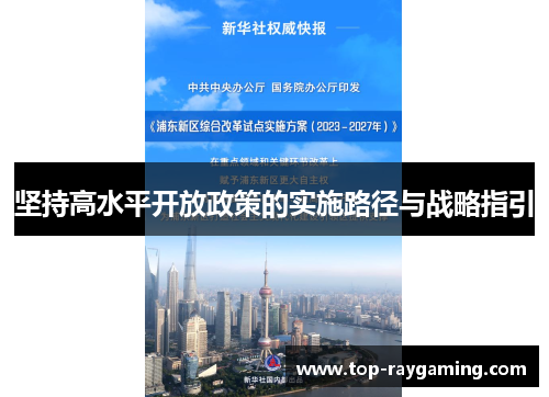 坚持高水平开放政策的实施路径与战略指引